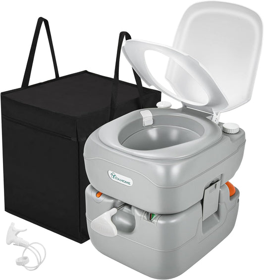 YITAHOME Portable Toilet: Leak-Proof 5.8 Gallon for Travel
