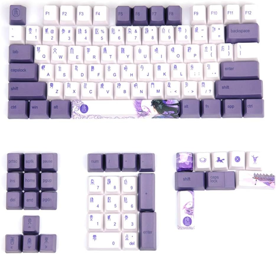 Tang Dynasty Keycap PBT 104 Key Caps for Mechanical Keyboards
