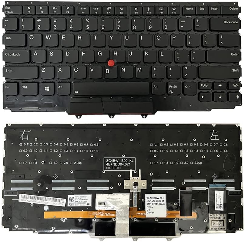 Zahara Backlit Keyboard for Lenovo ThinkPad X1 Yoga 2nd Gen