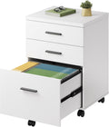 DEVAISE 3 Drawer File Cabinet for Home Office - Compact Rolling
