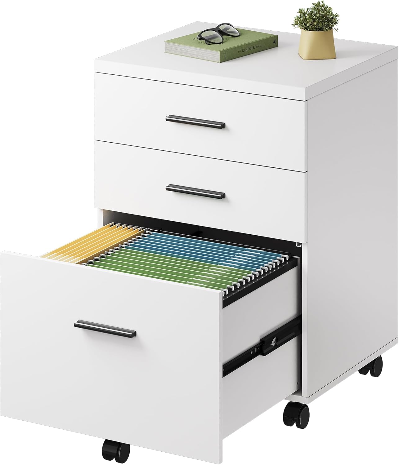 DEVAISE 3 Drawer File Cabinet for Home Office Storage Solutions
