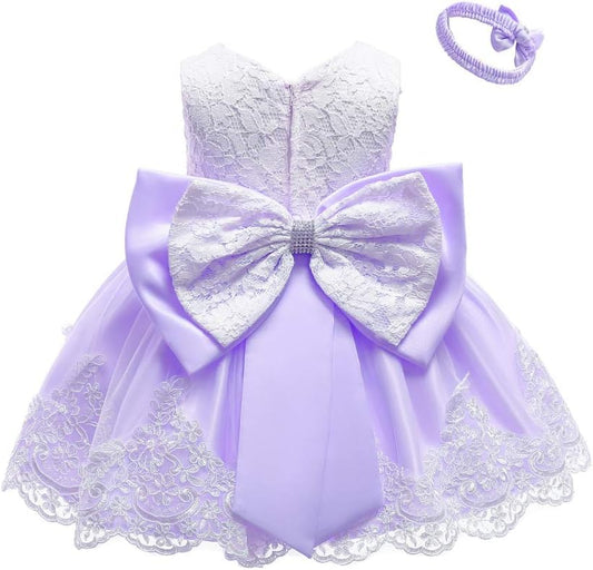 0-6T Toddler Baby Girl Embroidered Tutu Ball Gown Lace Dress