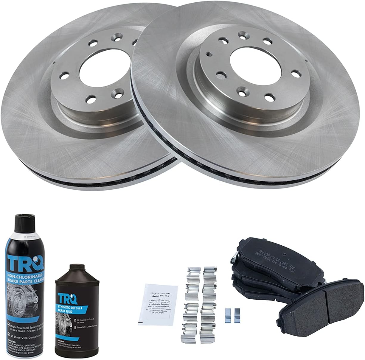 TRQ Front Brake Pad & Rotor Kit for 2007-2012 Mazda CX-7