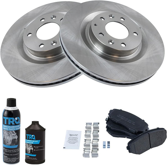 TRQ Front Brake Pad & Rotor Kit for 2007-2012 Mazda CX-7