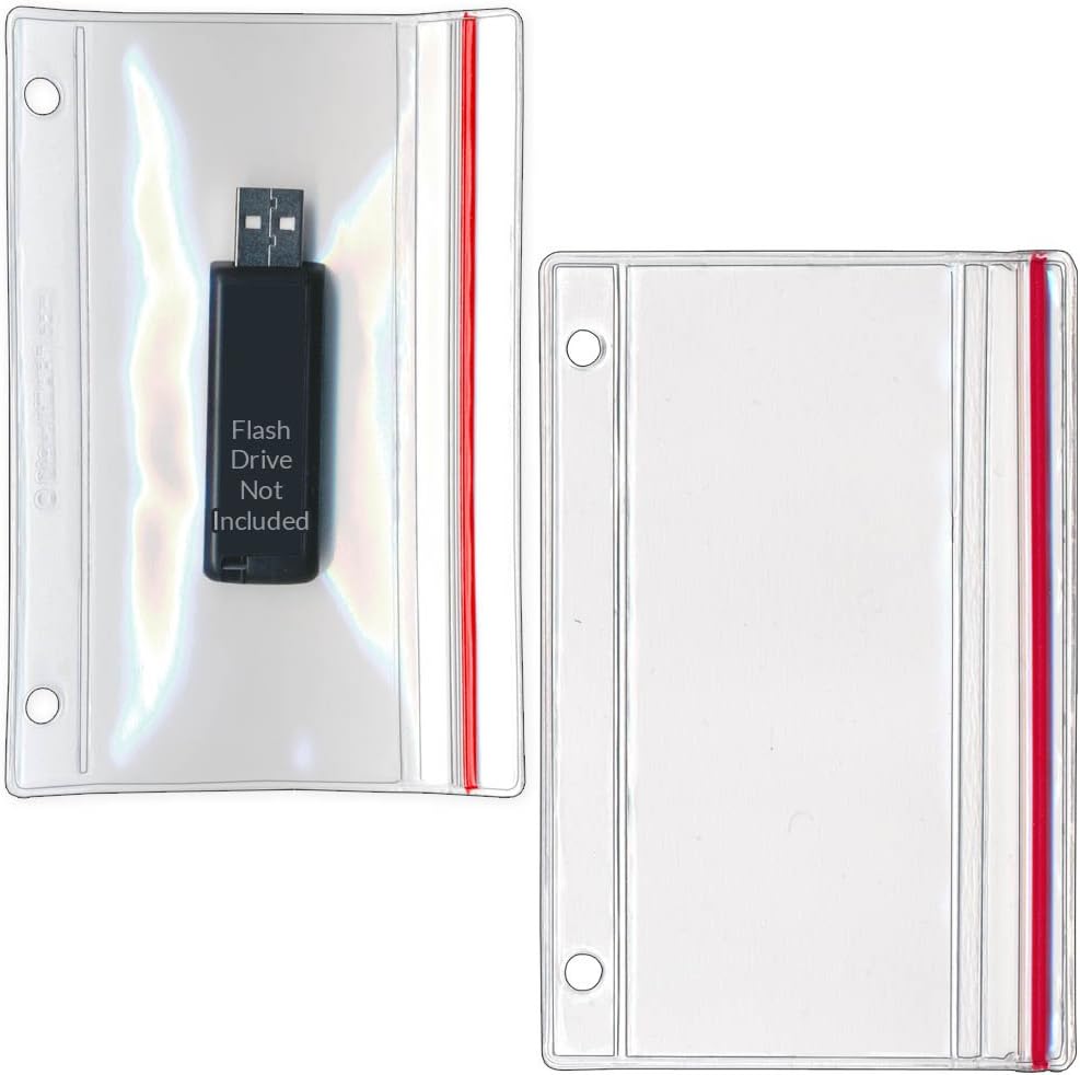 StoreSMART Flash Drive Zipper Case for 3-Ring Binders - 50-Pack