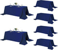 Fokitut Rectangle Tablecloth 90x132 in - 6 Pack Stain Resistant Set