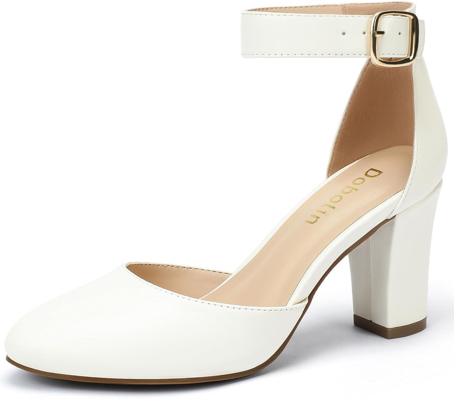 3 Inch Wide Width Chunky Heels for Women - Comfortable Dress Shoes