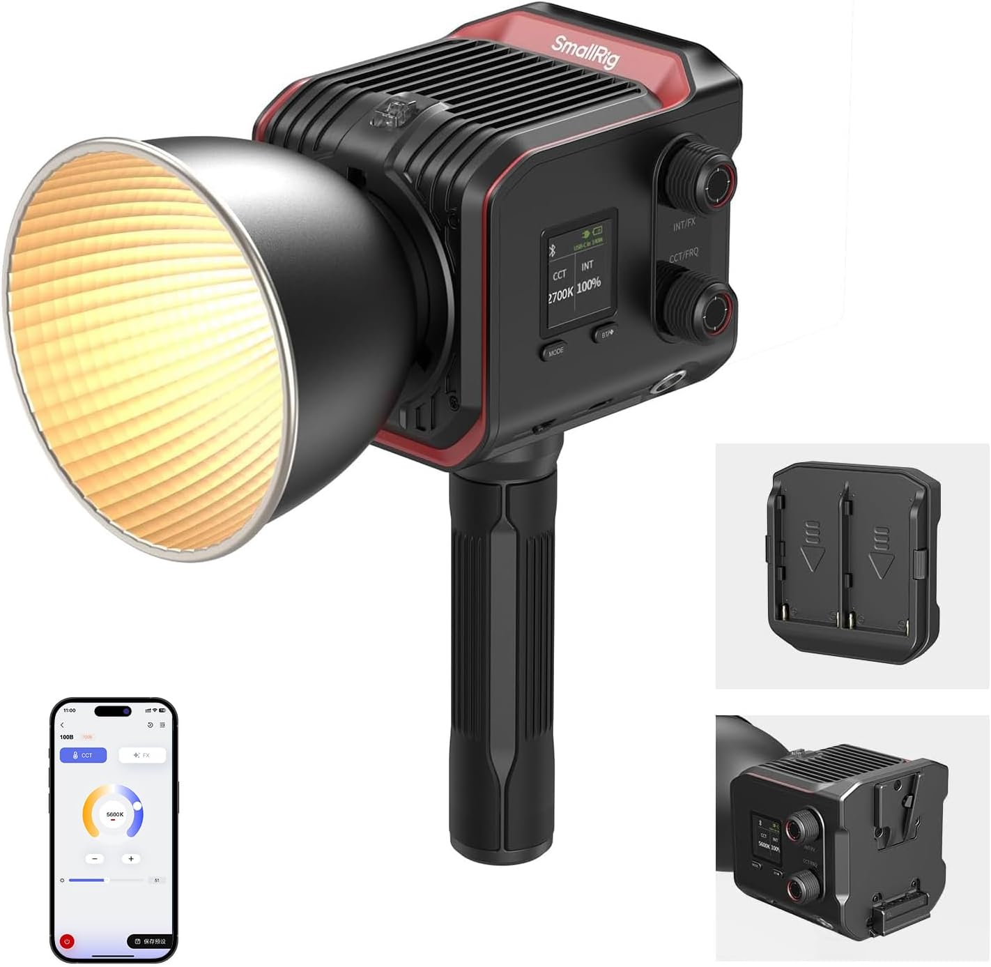 SmallRig RC 100B COB Video Light: Portable 100W Bi-Color Solution