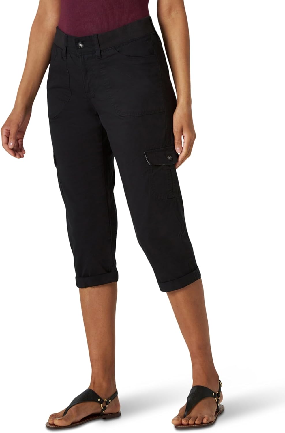Lee Women's Relaxed Fit Cargo Capri Pants for Everyday Comfort