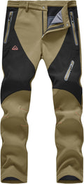 Men's Snow Pants Waterproof Insulated Fleece Lined - Warm, Dry
