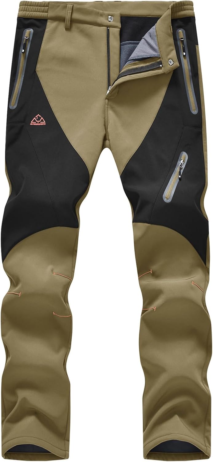 Rdruko Men's Snow Pants Waterproof Insulated for Winter Sports