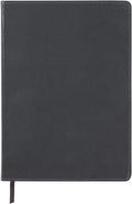 Large Charcoal Gray Leather Journal Notebook - Professional 7.5 x