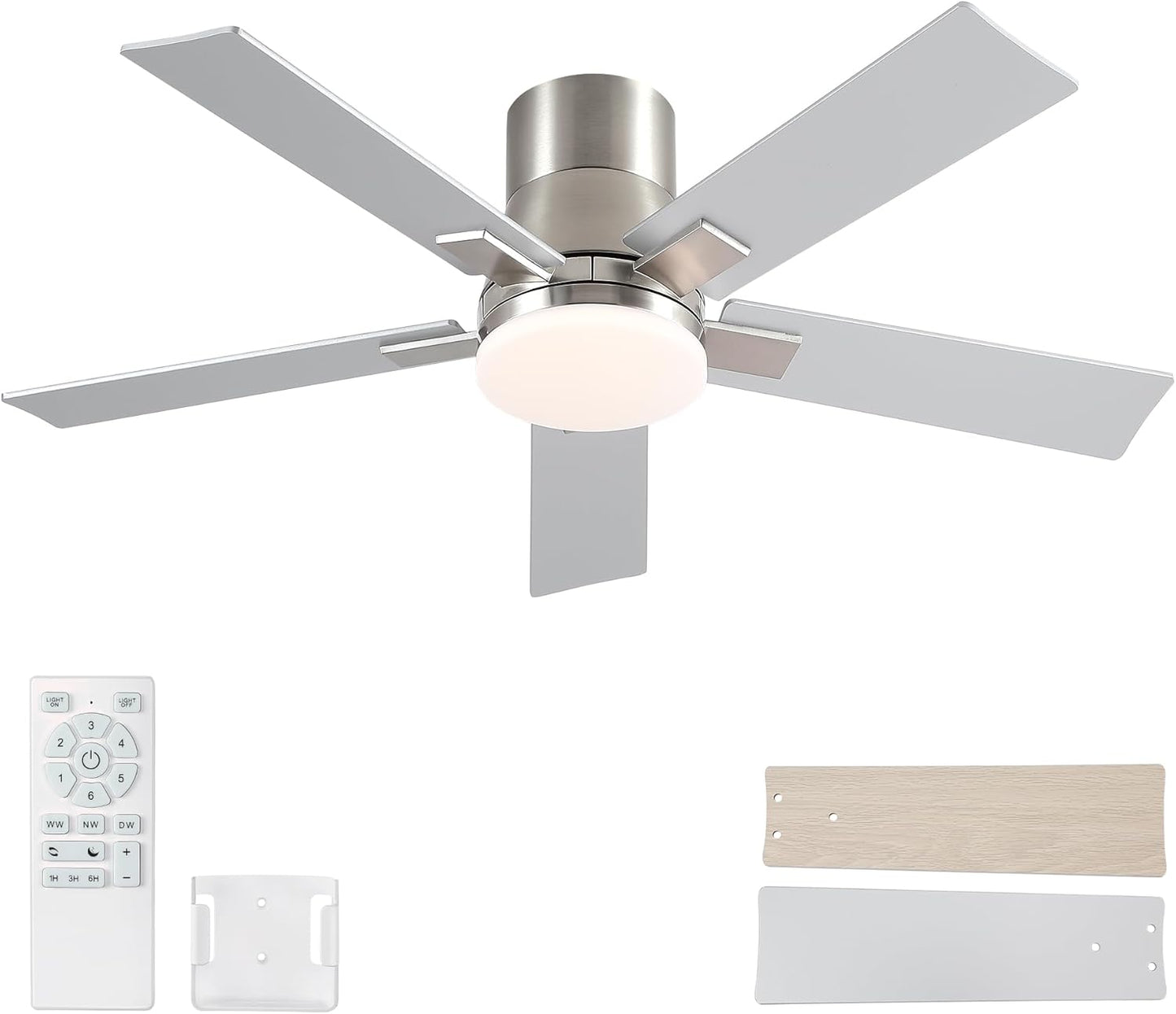 42 Inch Ceiling Fan with Lights and Remote for Modern Spaces