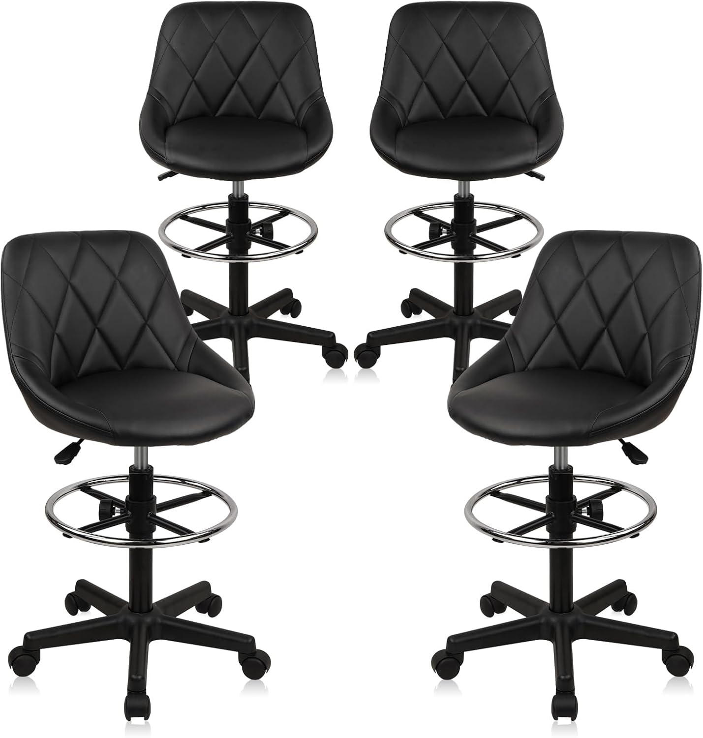 Ergonomic Drafting Chair with Back for Home and Office Use