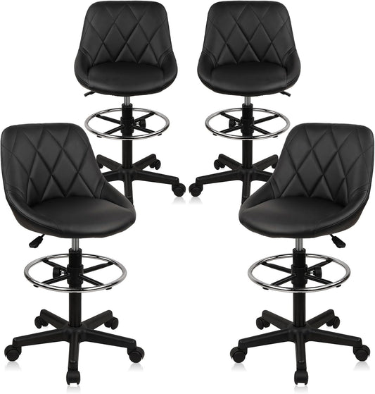 Ergonomic Drafting Chair with Back for Home and Office Use