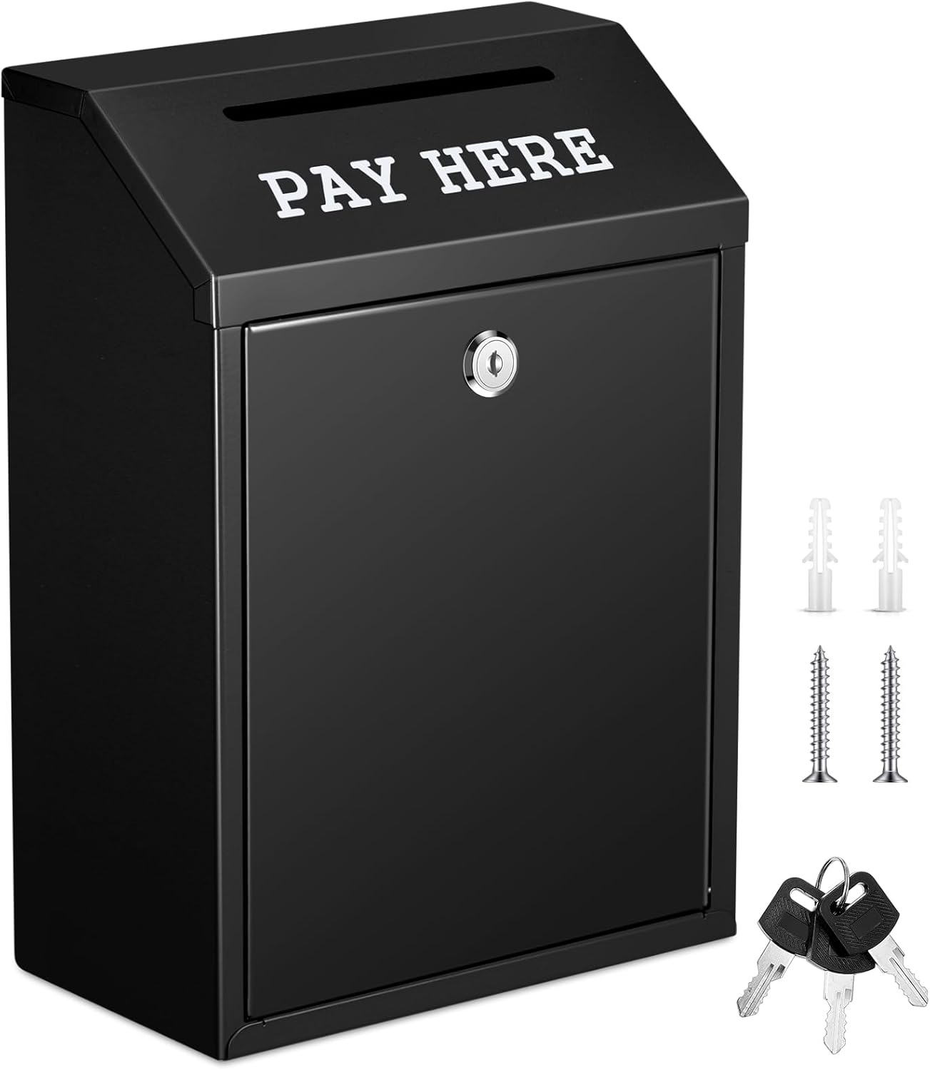 Safe Cash Box Money Collection Metal Donation Box for Home