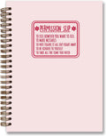 Preppy Pink Spiral Notebook Hardcover College Ruled - Durable Everyday
