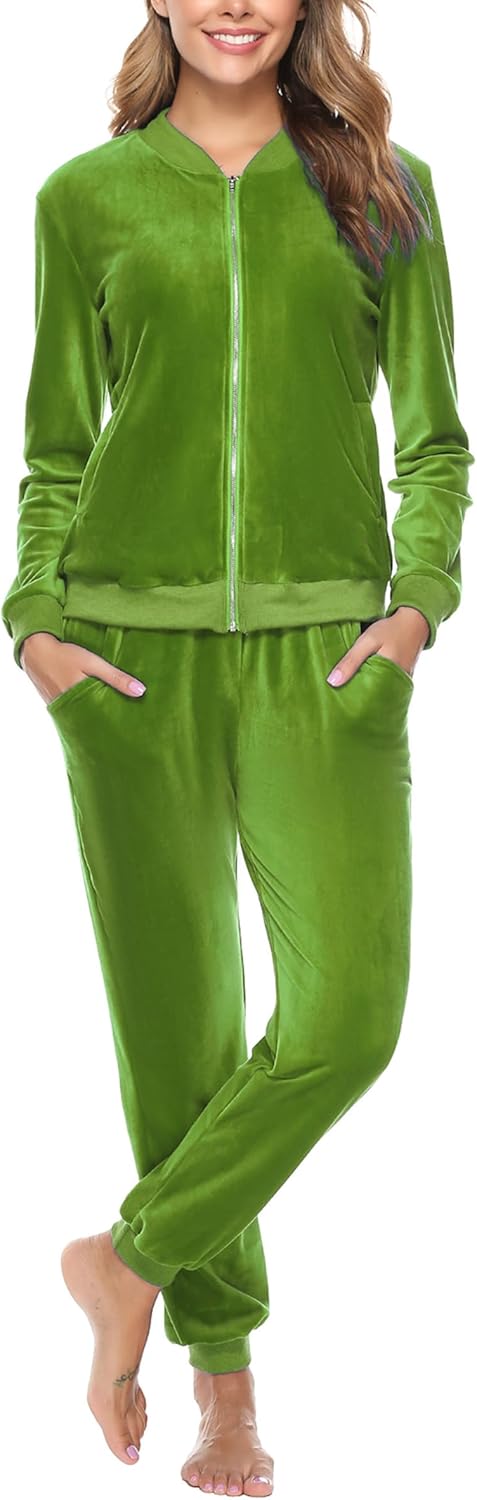 Totatuit Velour Tracksuit for Women - Cozy Sweatsuit Set