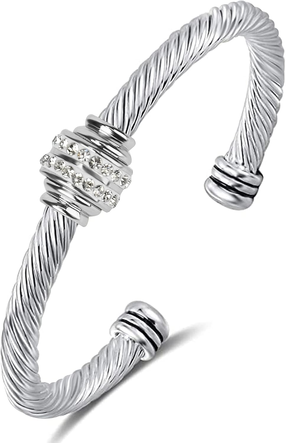 Adjustable Two Tone Cable Bracelet - Retro Chic Gift