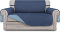 Loveseat Reversible Couch Cover Dark Blue/Light Blue - Water Resistant