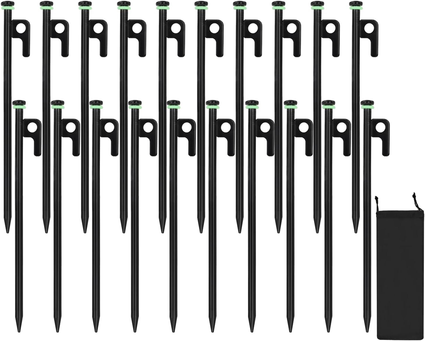 20x Heavy Duty Tent Stakes for Rocks & Snow - HOLANHING