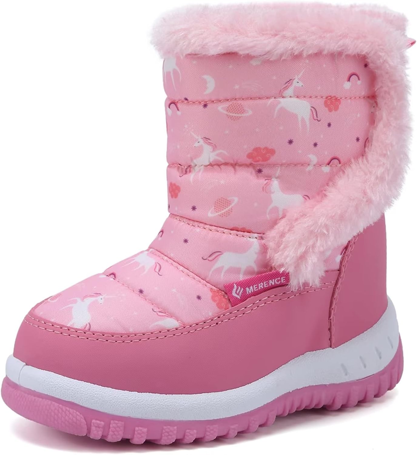 FANTURE Winter Snow Boots for Kids with Fur Lined Comfort