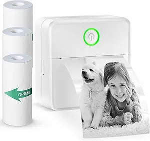 Mini Inkless Sticker Printer for iOS and Android Devices