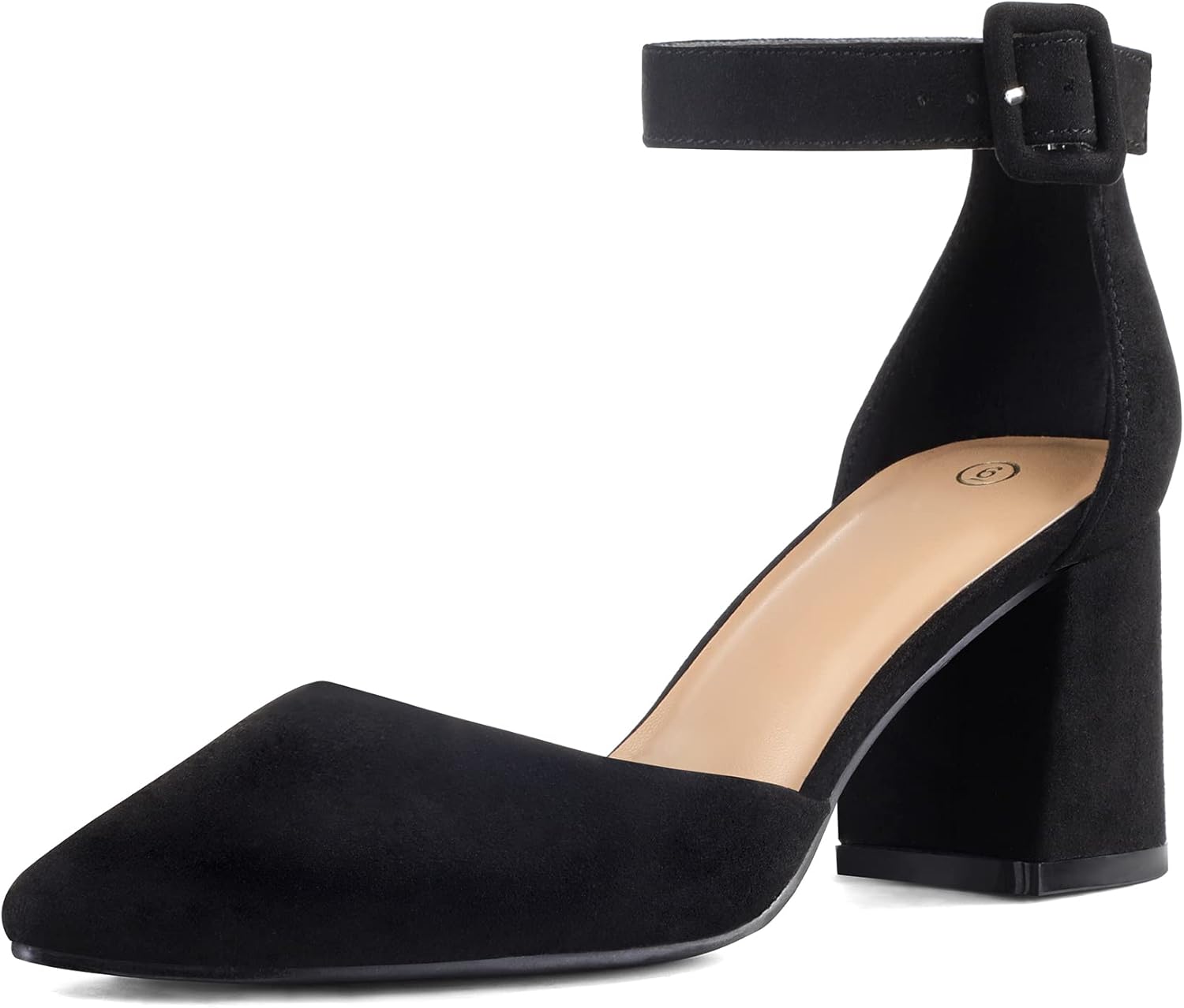 mysoft Women's Pointed Toe Low Chunky Heels for Any Occasion