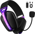 Black Emblem Wireless Gaming Headset with Removable Mic - Lag-Free 50H