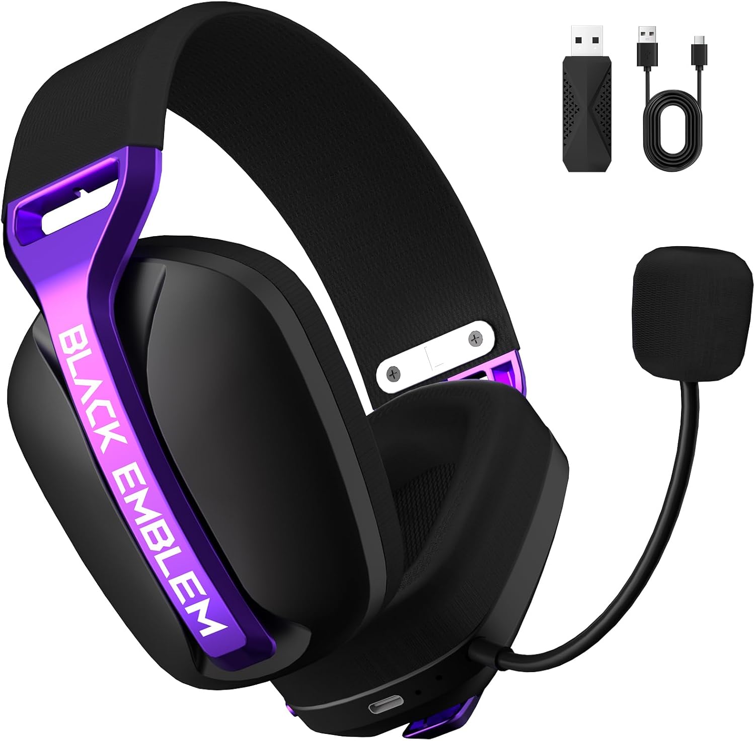 Black Emblem Wireless Gaming Headset with Immersive Audio
