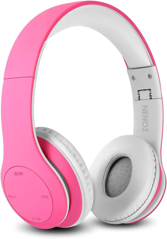 Safe Sound: NENOS Wireless Kids Headphones in Pink