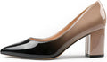 JOY IN LOVE Pumps for Women Chunky Middle Block Heel - Comfortable