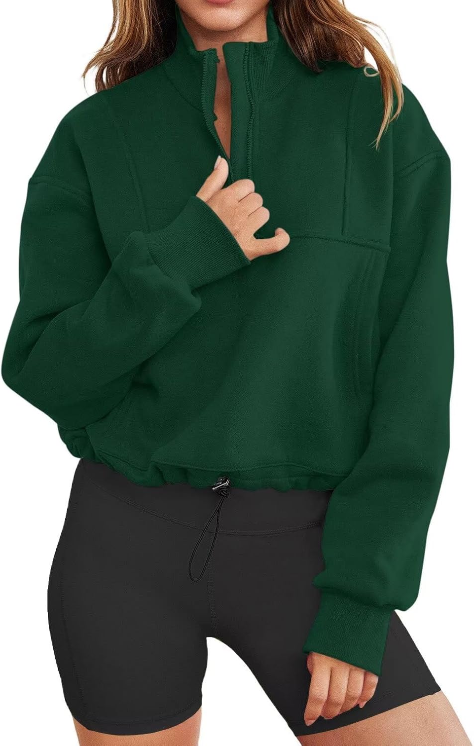 LEEDYA Womens Long Sleeve Half Zip Sweatshirts for Fall Fashion