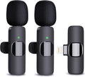 Wireless Microphone for iPhone 2 Pack - Dual Lavalier for Interviews