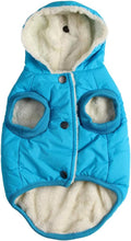 Fleece Lining Extra Warm Dog Hoodie for Large Dogs - Light Blue XXL