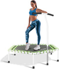48ft Fitness Trampoline with Adjustable Handrail - Max 330 lbs