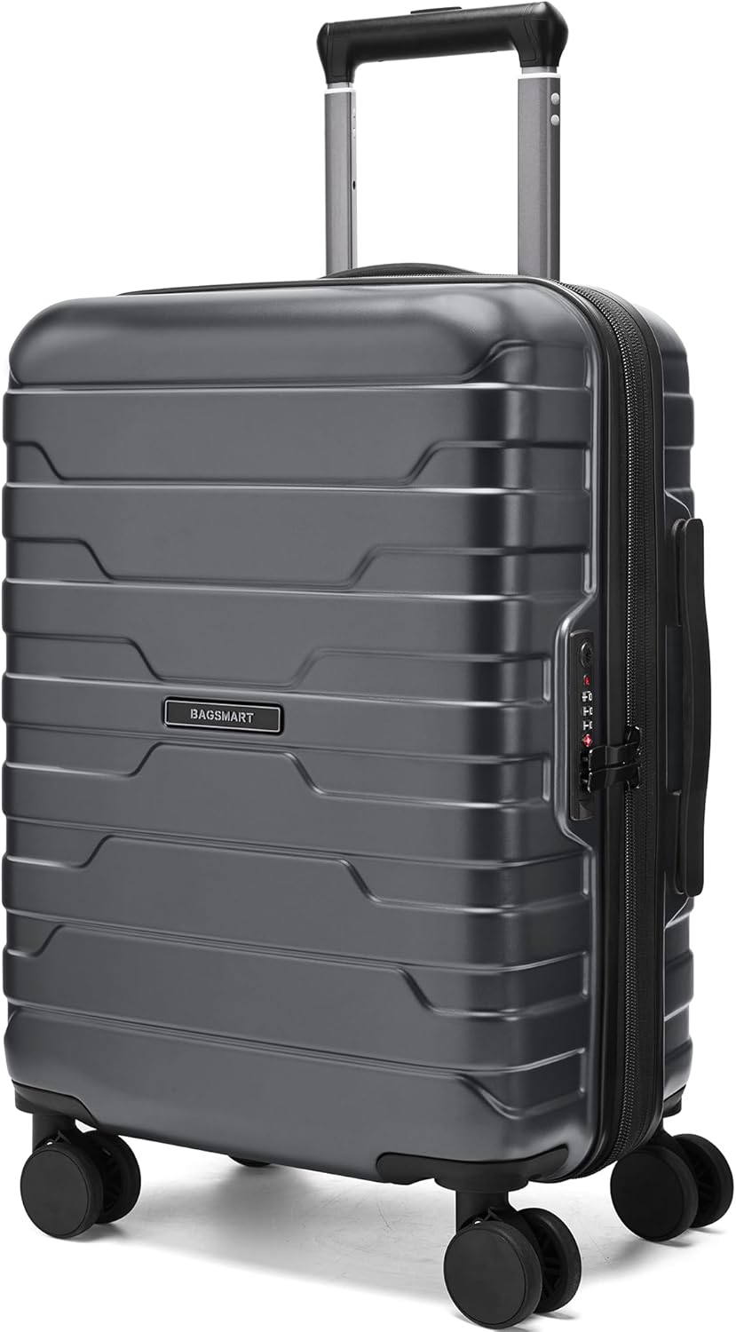 BAGSMART 20 Inch Carry On Luggage with Spinner Wheels for Travel