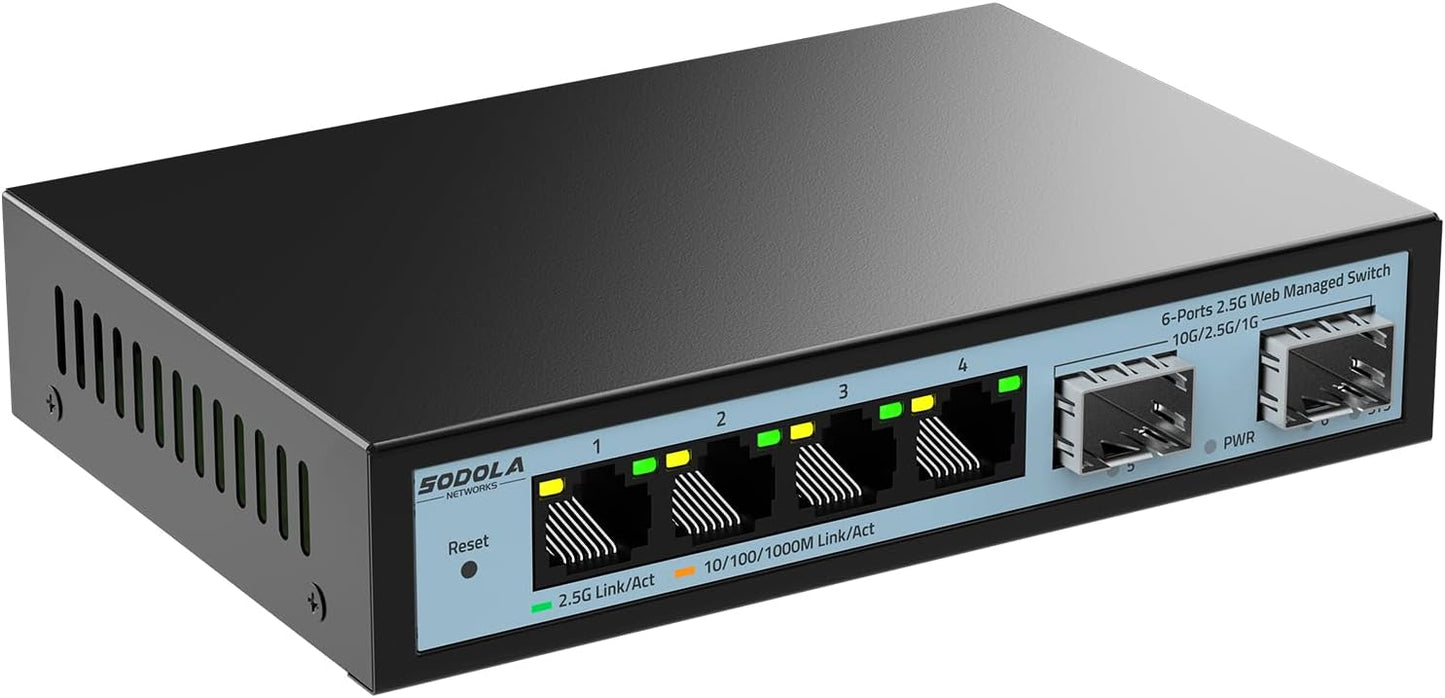 6 Port 2.5G Easy Web Managed Switch for High-Speed Networking