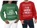 Tstars His & Hers Funny Christmas Sweatshirts