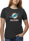 Miami Dolphins Women's Big Logo T-Shirt - Comfortable Cotton Fan Tee