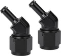 8AN Female to 5/16 Barb 45 Degree Hose Fitting Adapter 2PCS