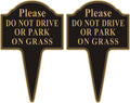 Do not Drive or Park on Grass Sign 2-Pack - Durable Rust-Free Aluminum