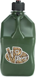 5.5 Gallon Square Camo Racing Jug for Outdoor and Motorsports Use