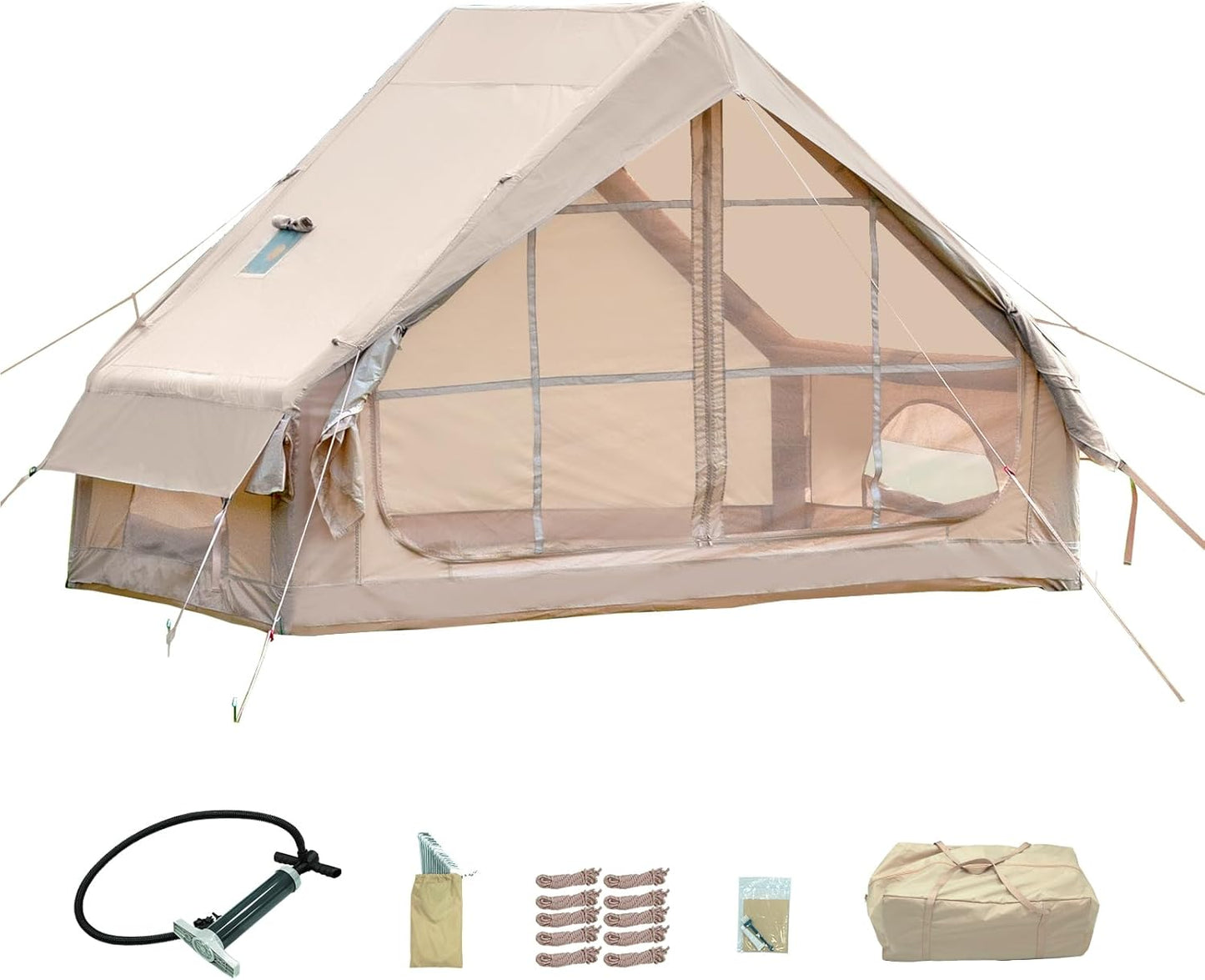 Easy Setup Inflatable Camping Tent - Waterproof & Windproof, 2-8 Person Glamping WaldZimmer