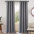 Yakamok Gray Blackout Curtains 52Wx108L - Thermal Room Darkening