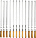 12 Pack Kabob Skewers Stainless Steel 23.6in - Heavy Duty