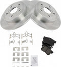 TRQ Rear Brake Pad & Rotor Kit Compatible with 2007-2013 Suzuki SX4