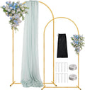 Arch Backdrop Stand 7.2ft & 6ft Gold Set of 2 - Stable Metal Balloon
