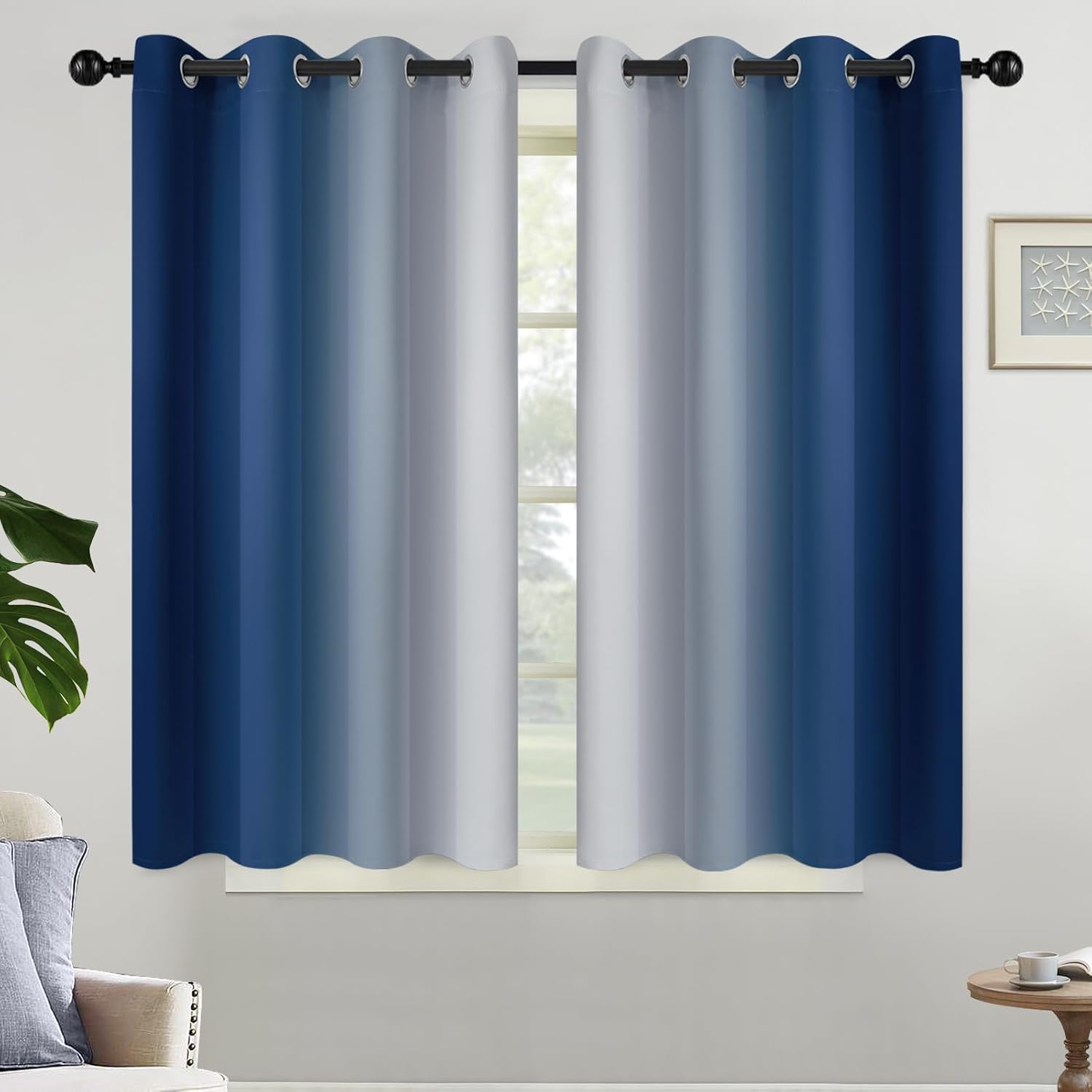 Yakamok Room Darkening Ombre Curtains for Elegant Bedrooms