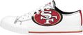 FOCO Women's Big Logo Low Top White Canvas Sneakers - Team Style